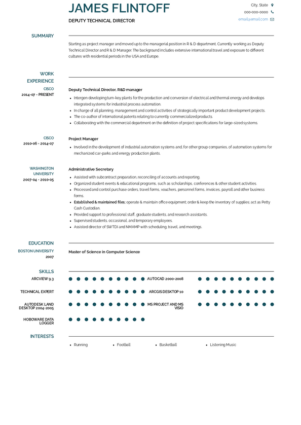 Technical Director Resume Samples and Templates | VisualCV