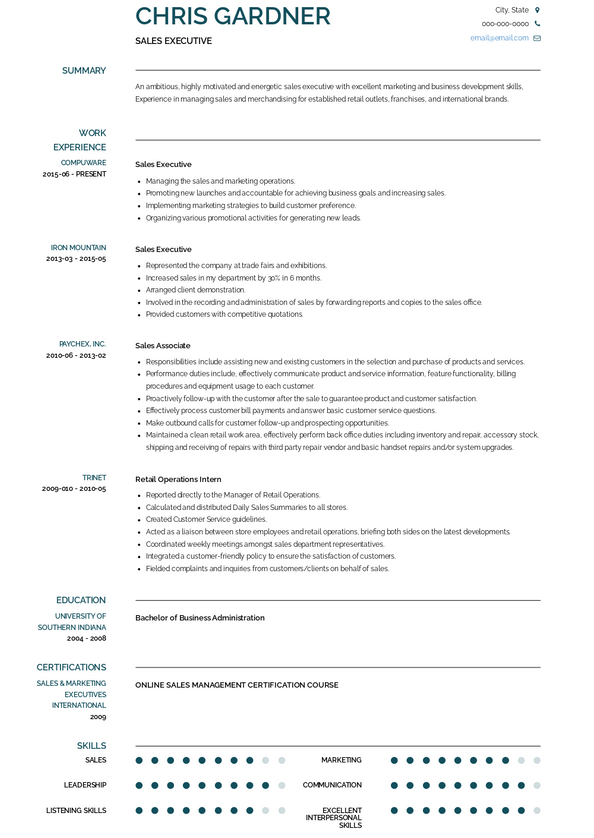 Sales Person Resume Samples and Templates | VisualCV