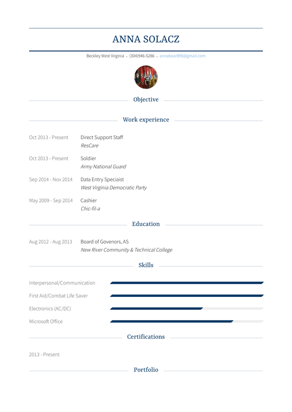 synonym for support on resume