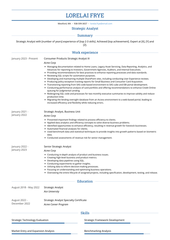 Strategic Analyst Resume Examples And Templates   Strategic Analyst Resume Example Monte 