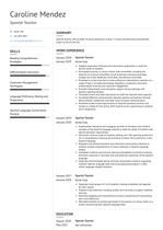 3+ Spanish Teacher Resume Examples and Templates