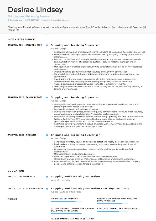 shipping-supervisor-resume-samples-qwikresume